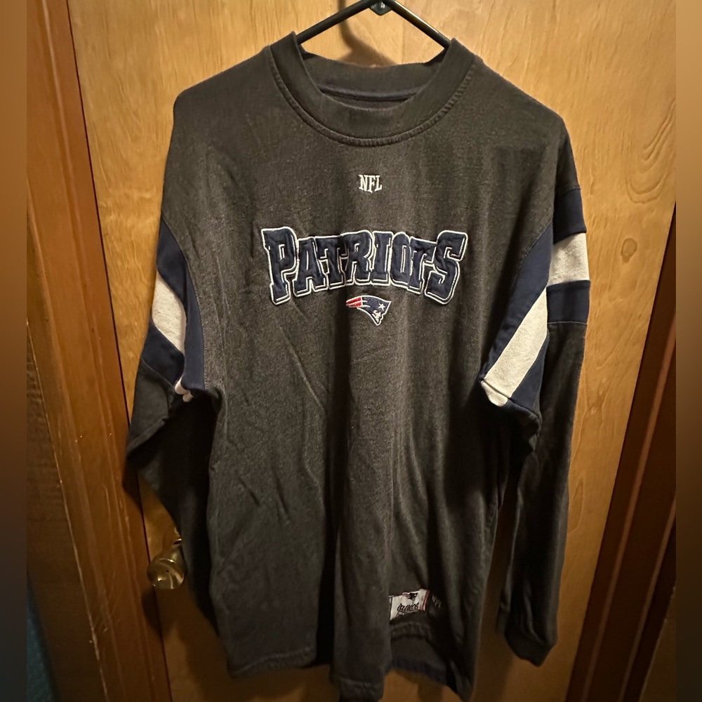 NFL Patriots Long Sleeve Shirt - charcoal grey XL
